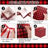Trandraft 3 Pcs Christmas Nesting Gift Boxes Buffalo Plaid Xmas