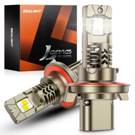 SEALIGHT L2S H13 Bulbs,900% 39,000LM Ultra Brightness H13 Bulbs, Real 1:1 Size 6500K Cool White,IP68 Waterproof Driving Light Bulbs, 60000HRS Long Lifespan, Plug and Play,Pack of 2