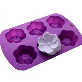 Molde de Silicon en forma de Flor 6 Petalos - Repostería Velas Jabon