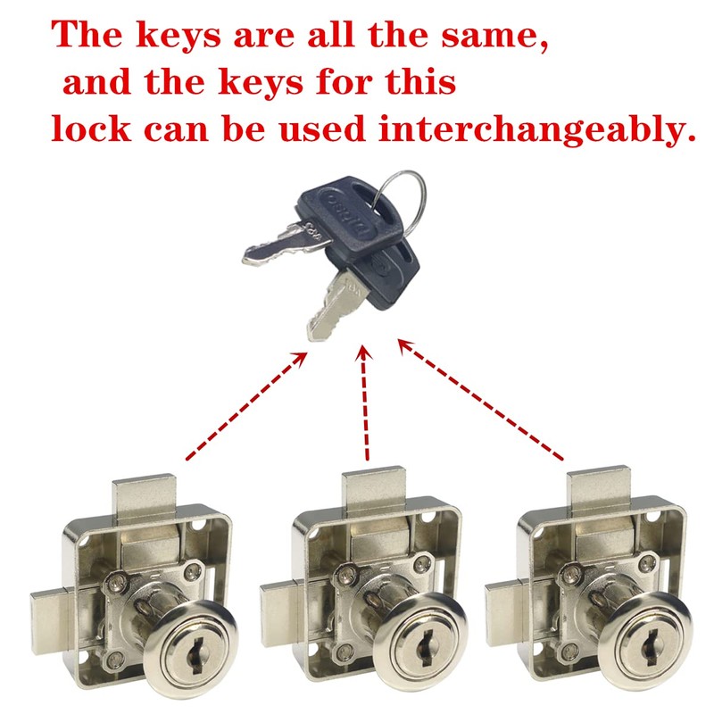 Cabinet Double Door Lock Cabinet Drawer Lock Safety Lock [Keyed