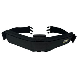 Atlas 46 Harvey Padded Tool Belt AIMS Back Strap for Journeyman V2 Chest Rigs or Aprons, 2 inch Webbing - Made in the USA (Black, Large - Waist 40"-56")
