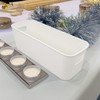 JinPhon Set of 5 Plastic Storage Boxes (10×28×9.5cm) - White
