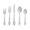 RiverRidge 5417-843-S Rose 46 Piece Monogrammed Flatware Set, Letter S,