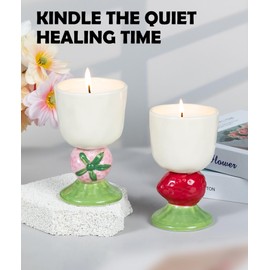 ATOMAKER Osmanthus Scented Candle, 17oz Aromatherapy Soy Candle for Home, Relaxation & Stress Relief, 22 Hour Burn Time – Unique Gift for Women & Mom, Housewarming, Red Strawberry