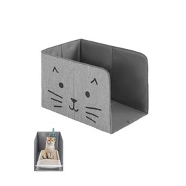 Coorganisers Waterproof Cat Litter Box Enclosure Splash Guard with Removable Mat, Cat Box Enclosure with 2 Hooks for Scoop, Anti-Leakage, Dust Control, Easy to Clean-24.02 x 16.14 x 16.14 inches