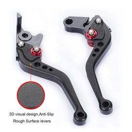 Hopider Short Brake Clutch Levers Compatible with GROM MSX125 2014-2019, CBR250R 2011-2013, CBR300R/CB300F/FA 2014-2019, CB400F/CB400R 2013-2015, CBR500R/CB500F/X 2013-2019, Monkey 125 2018-2019,Black