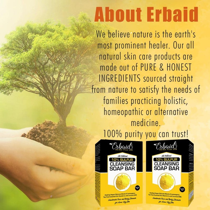 10% Sulfur Soap Cleansing Bar for Face & Body –