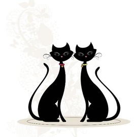 Twizler Blank Card For Her with Cats – Happy Birthday Card – Anniversary Card – Congratulations Card – Good Luck Card – Thank You Card – Engagement Card, Wedding Card – Valentines Card