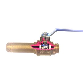 Generic Water Heater Drain/Flush Valve (Brass, 3/4"" Full-Port, Straight-line Opening), 00313