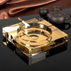 Gold Crystal Glass Ashtray Creative Personality Gift Outer Diameter 15