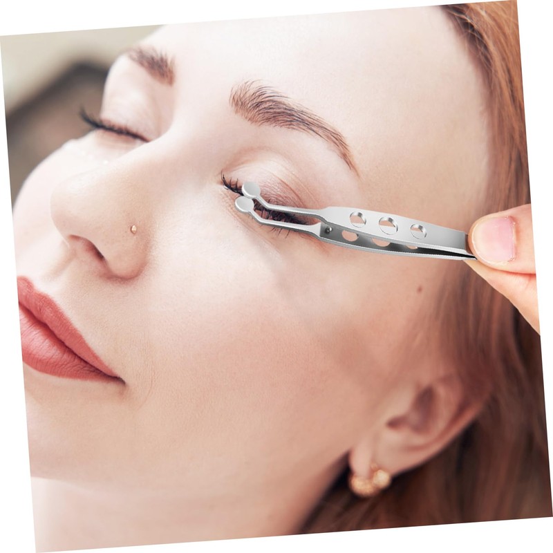 Baluue Stainless Steel Eyelid Massage Tweezers Gland Forceps for Eye