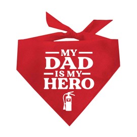 My Dad is My Here Firefighter Dog Bandana (Red, XS 338)