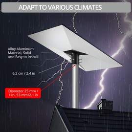 Justech Starlink Gen 3 Pipe Adapter Pole Mount Adapter Mounting Kit Aluminum Alloy Starlink Pole Mount for Starlink Standard Dish V3 Kickstand Dishy