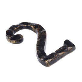 House Address Number, 5.5 Inch, Solid Cast Iron Metal Door Gate Number (Number 2)
