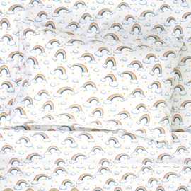 Colección 1500 Supreme - Juego de sábanas para niños y niñas, divertidos y coloridos y cómodos, bolsillo profundo, sin arrugas, ropa de cama suave y acogedora, tamaño individual, arco iris