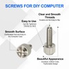 sourcing map 10 Pcs Computer Case Thumb Screws, M4x14 Thread