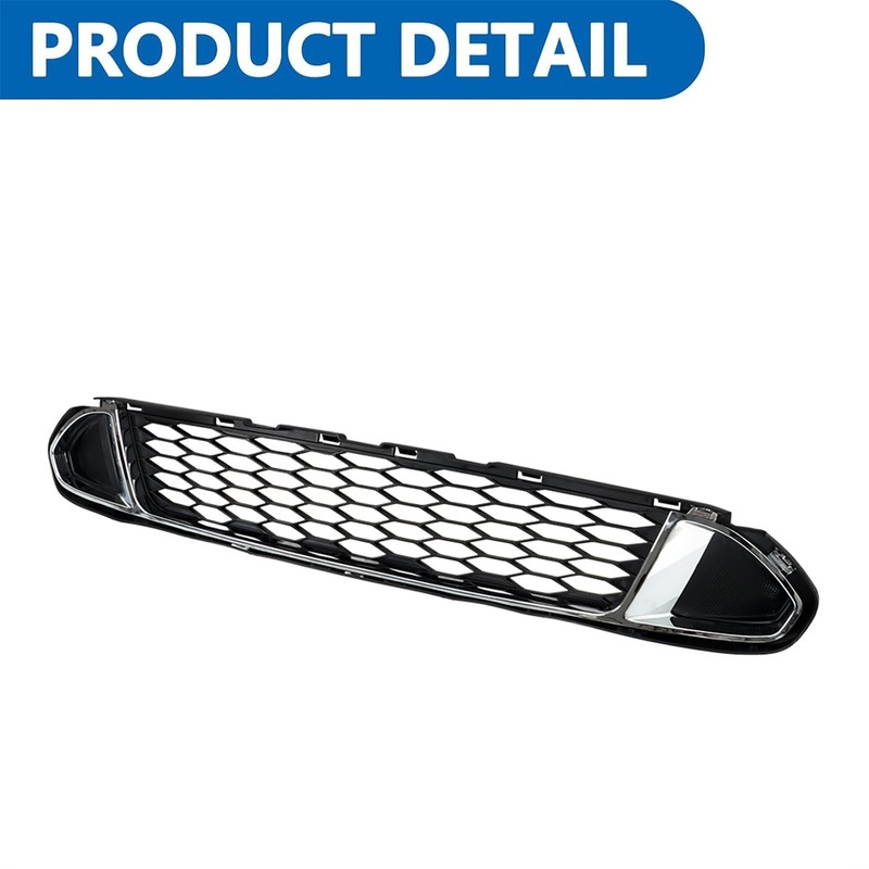 SEBLAFF Lower Grille and Chrome Molding Trim Assembly Black Grill