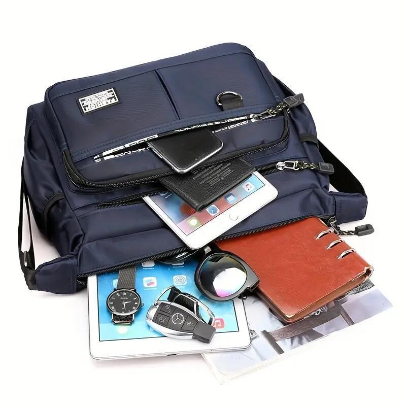 Maxoner Men's Messenger Bag Five-layer Water Resistant Nylon Crossbody Sling