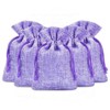 3drom 5 Lilac Hessian Bags filled with Natural Organic French