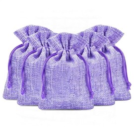 3drom 5 Lilac Hessian Bags filled with Natural Organic French Provence Lavender 7x9 Sized Sachets