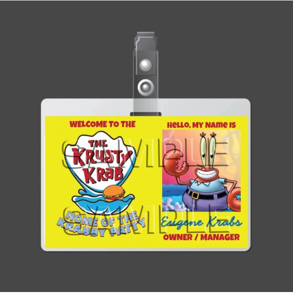 Nickelodeon SPONGEBOB SQUAREPANTS - Eugene Krabs Krusty Krab cosplay I.D.