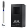 BESSIE Leahbit diamond angle XF nail bit, 5 pieces, silver / BESSIE 리아비트 다이아앵글 XF 네일비트, 5개, 실버