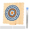 VINATO Blocking Board aus Bambus 23.5x23.5cm, Häkelbrett mit 289 Löchern,
