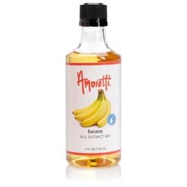 Amoretti - Banana Extract Water Soluble 2 oz - Highly Concentrated & Perfect For Pastry, Savory, Brewing, and more, Preservative Free, Vegan, Kosher Pareve, Keto Friendly