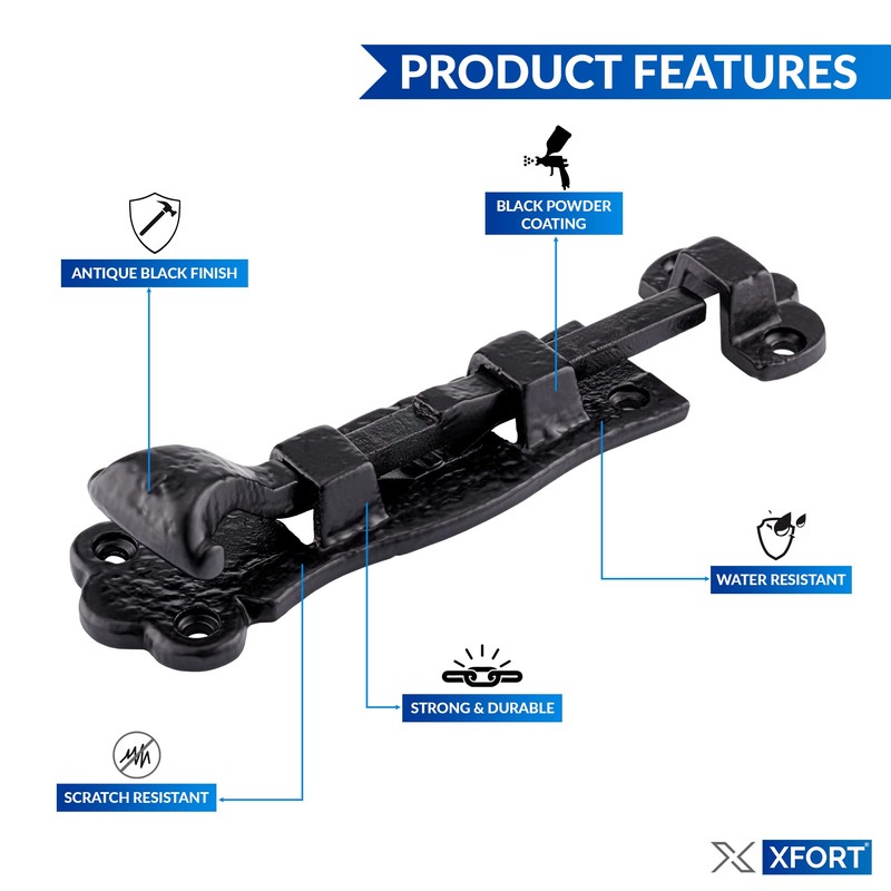 XFORT Smithy's Range 2 Pack 120mm Black Antique Straight Bolts,