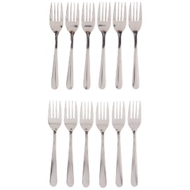 Winco 12-Piece Windsor Salad Fork Set, 18-0 Stainless Steel