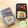 2 Compartment Meal Prep Containers - Reusable BPA Free Plastic