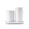Brabantia Renew Collection Plastic Bathroom Set, White, Set of 3