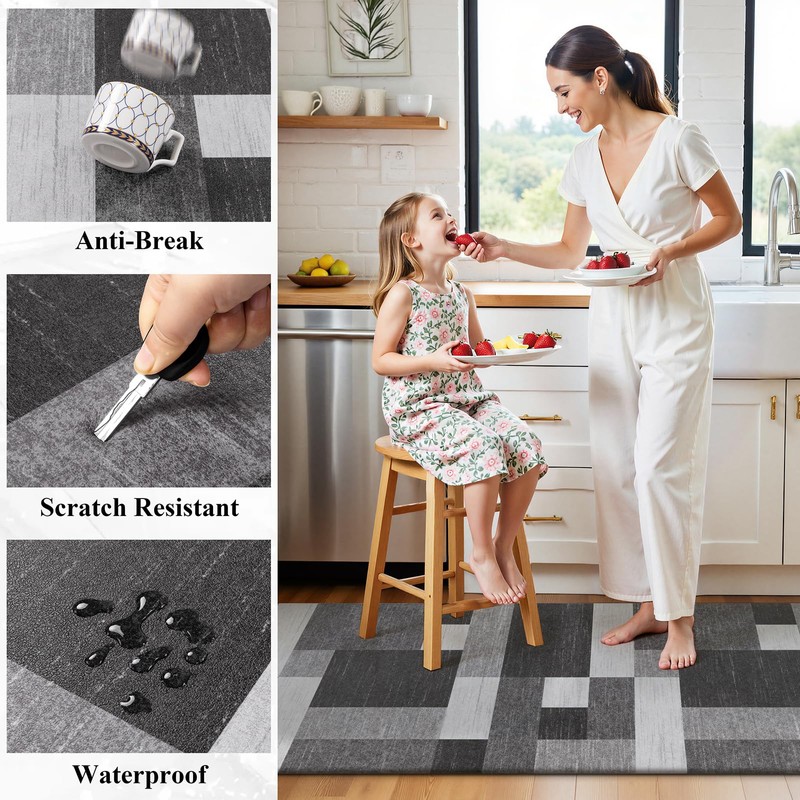 Ileading Anti Fatigue Kitchen Mat, Non Slip Cushioned Standing Floor