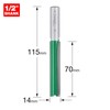 Trend CraftPro Straight Two Flute Router Cutter Bit, 1/2 Inch