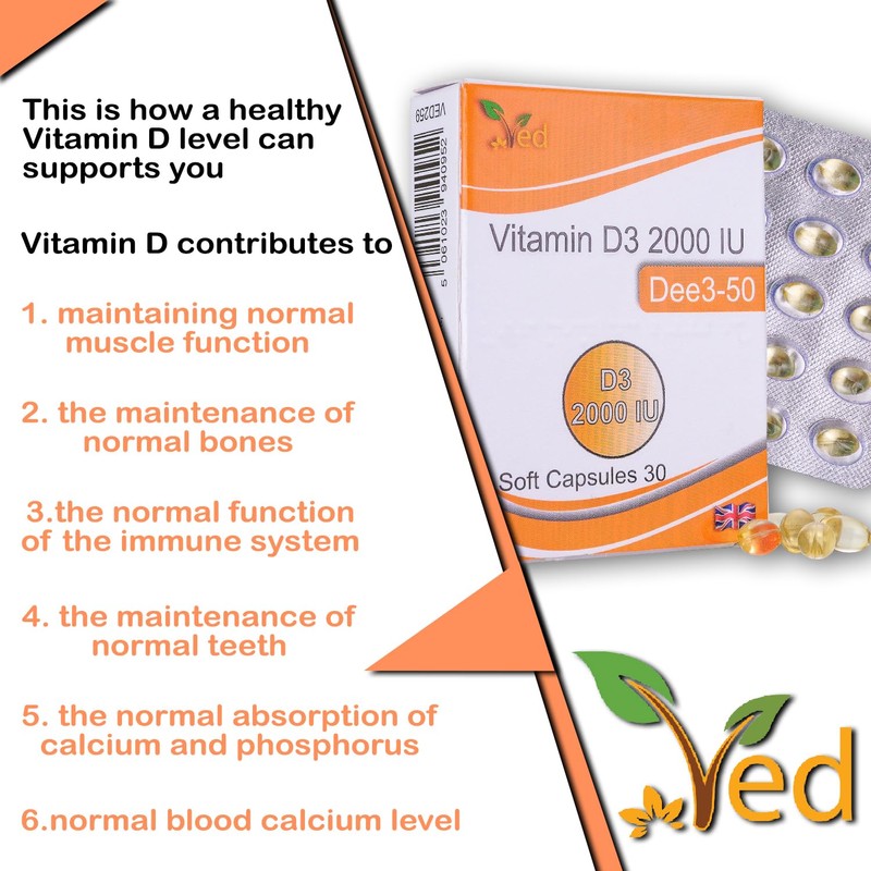 VED VITAMIN D3 2000 IU SOFTGEL CAPSULE | 30 Days