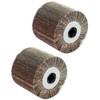 QWORK Flap Sanding Wheel, 2 Pack Wire Drawing Polishing Wheel,