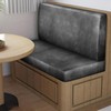 Leather Look RV Dinette Cushion Covers, Stretch Camper Cushion Slipcovers