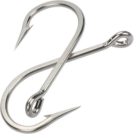 JSHANMEI Fishing Hooks Fishing Saltwater Large Giant Shark and Alligator Hooks Extra Strong Stainless Steel Big Game Fishing Sharp Tuna Catfish Hooks Size 18/0-5pcs