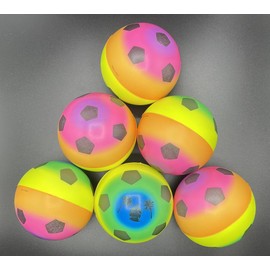 eMKay® Pack of 6-10cm Neon Rainbow Colour Soft Sponge Foam Sport Balls Indoor Outdoor Ball for Kids Children Boys Girls Christmas Birthday Gift