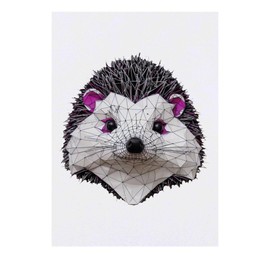 Azeeda 'Low Poly Igel' Temporäres Tattoo - Hautfreundlicher & Ungiftiger Abziehbild · Wasserfest (TO00071983)