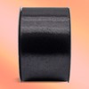 50mm Double Satin Black 25 Metres Ribbon Thickness 5cm Wedding