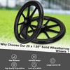 Upgraded 20" Flat Free Wheels Compatible with rubbermaid Wheelbarrow Tires,