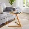 Handmade C-Shaped Round End Table for Couch, Couch Tables that