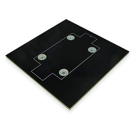 Winford Engineering DIN Rail Mounting Plates, 4.0" x 4.0" Plate Size, Solid, Black, RoHS Compliant