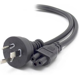 Alogic Australian 3 Pin Mains Plug to IEC C5 Power Cable, 1 Meter