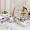 Square Glass Vase, Clear Glass Cube Makeup Brush Holder, Multi-Purpose