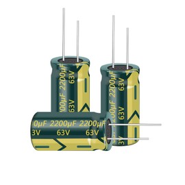 Cermant 5pcs 63V 2200UF Capacitor 18x35MM(0.71x1.38in) High Frequency Aluminum Electrolytic Capacitors for TV, LCD Monitor, Game