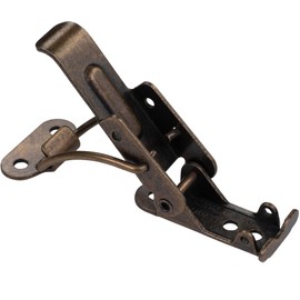 Gedotec Box Tension Lock Metal Lever Lock Lockable with Counterpart - Table Catch | Box Lock for Screwing | Burnished Steel | Pack of 2 - Tension Lock for Tables & Chests