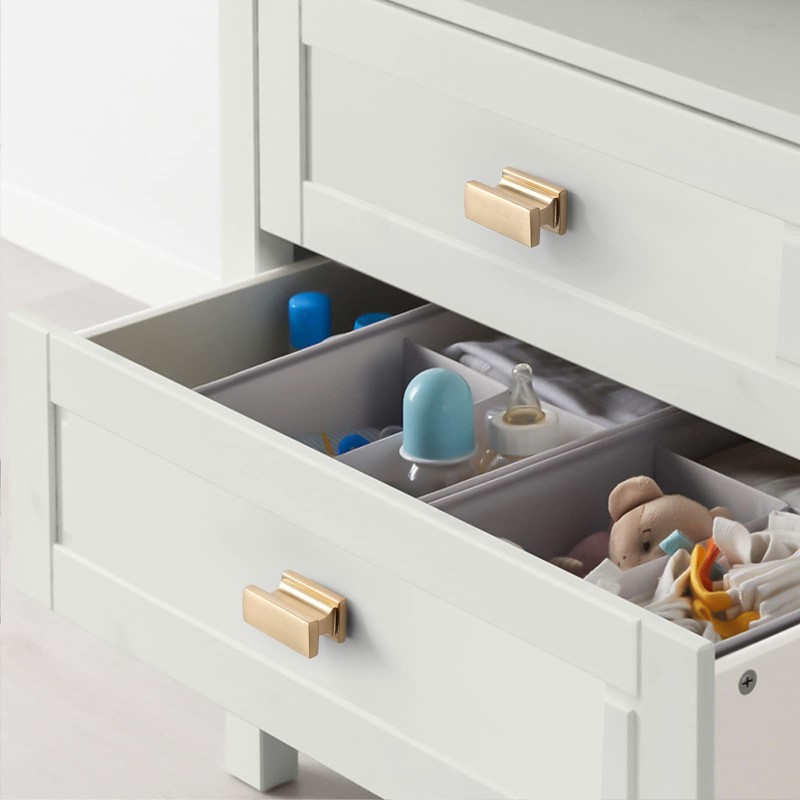 Amerdeco 10 Pack Gold Cabinet Knobs 1.46 Inch(37mm) Single Hole