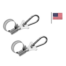 mscywz Stainless Steel Flagpole Clamp, Suitable for Flagpoles with A Diameter of 0.75 to 1.2 Inches, Suitable for Gardens, Boats, Trucks, Outdoor Houses (2 Pack)